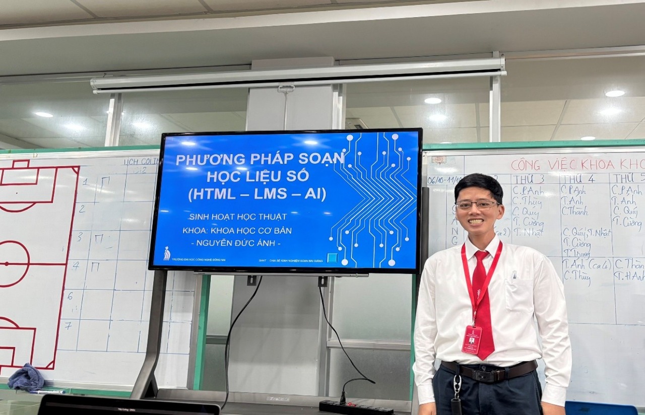 Sinh hoạt học thuật   “Chia sẻ Phương pháp soạn học liệu số trên trang tin điện tử E-Office – Trường Đại học Công nghệ Đồng Nai”