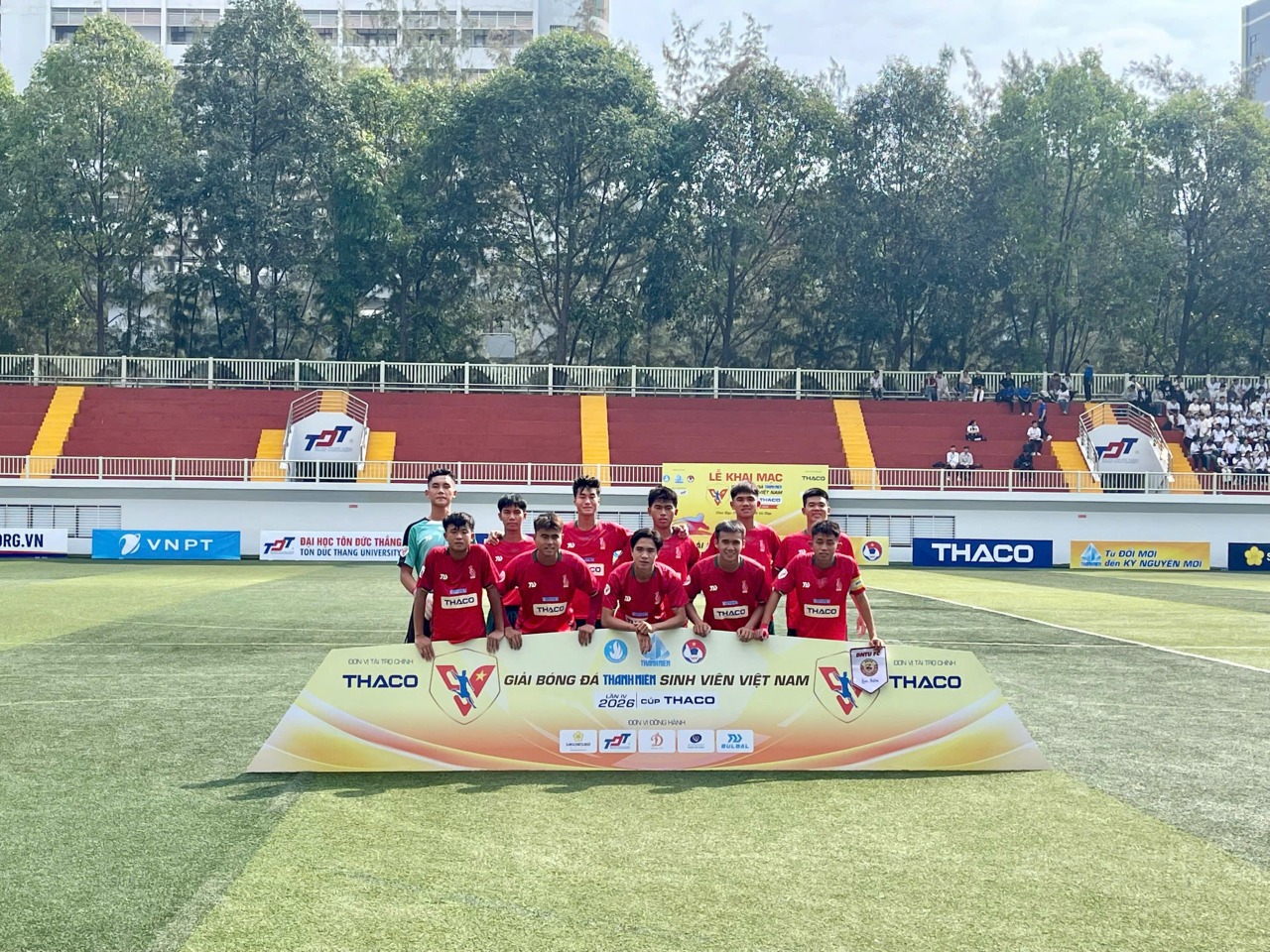 ĐỘI BÓNG TRƯỜNG ĐẠI HỌC CÔNG NGHỆ ĐỒNG NAI KHỞI ĐẦU THUẬN LỢI TẠI GIẢI BÓNG ĐÁ THANH NIÊN SINH VIÊN VIỆT NAM LẦN IV – NĂM 2026